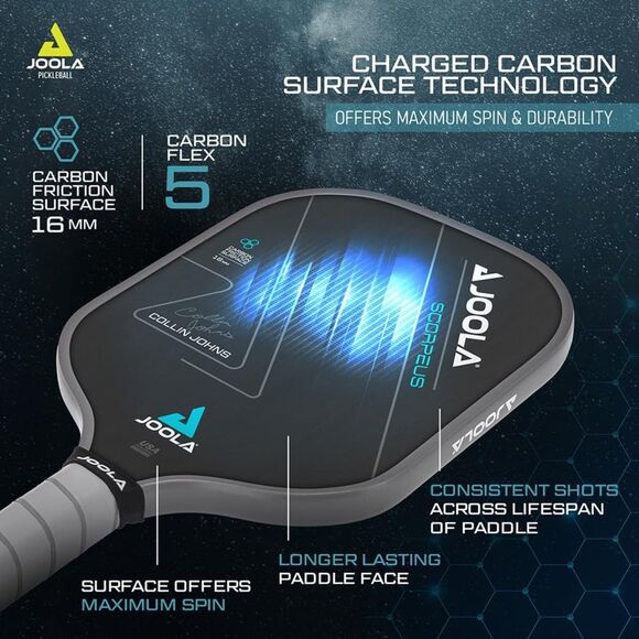 2-PACK NEW JOOLA Collin Johns Scorpeus CFS 16mm Pickleball Paddle Carbon Pro - Picture 12 of 12